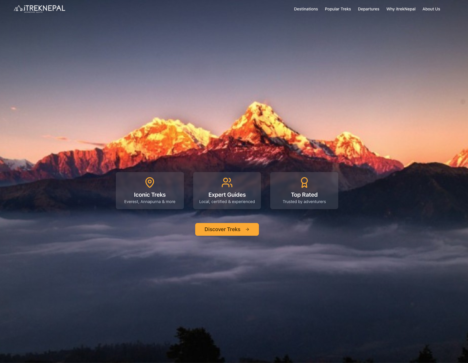 Screenshot of iTrekNepal